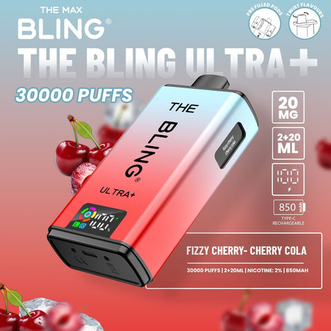 The Bling Ultra Plus 30k Prefilled Vape Pod Kit Box of 5 - Vapeshopdistro