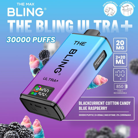 The Bling Ultra Plus 30k Prefilled Vape Pod Kit Box of 5 - Vapeshopdistro