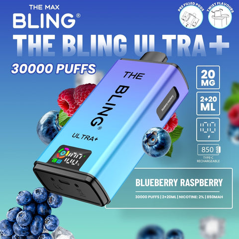 The Bling Ultra Plus 30k Prefilled Vape Pod Kit Box of 5 - Vapeshopdistro