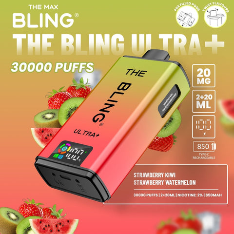 The Bling Ultra Plus 30k Prefilled Vape Pod Kit Box of 5 - Vapeshopdistro