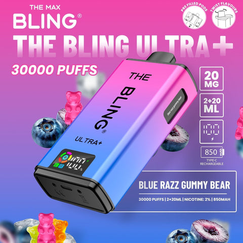 The Bling Ultra Plus 30k Prefilled Vape Pod Kit Box of 5 - Vapeshopdistro