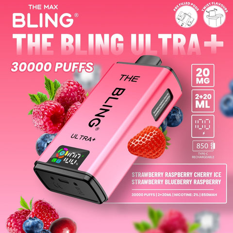 The Bling Ultra Plus 30k Prefilled Vape Pod Kit Box of 5 - Vapeshopdistro