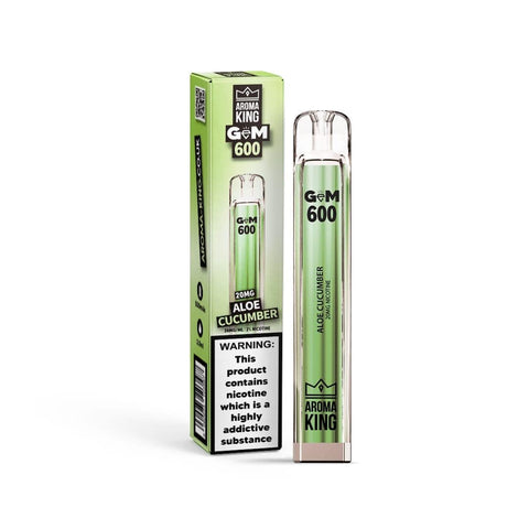 Aroma King Gem 600 Disposable Vape Pod Box of 10-Aloe Cucumber-vapeukwholesale