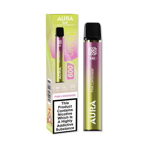 Aura Bar 600 Puffs Disposbale Vape Pod Box of 10 - Vapeshopdistro