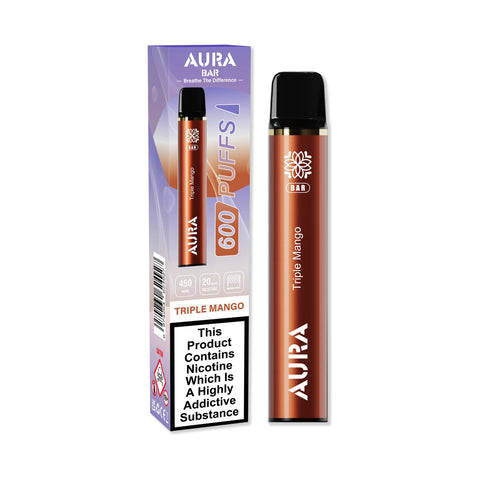 Aura Bar 600 Puffs Disposbale Vape Pod Box of 10 - Vapeshopdistro