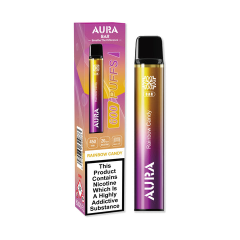 Aura Bar 600 Puffs Disposbale Vape Pod Box of 10 - Vapeshopdistro