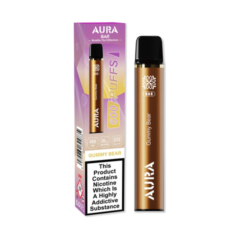 Aura Bar 600 Puffs Disposbale Vape Pod Box of 10 - Vapeshopdistro