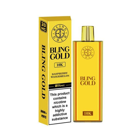 Bling Gold 10000 Disposable Vape Puff Pod Bar Pack of 10 - Vapeshopdistro