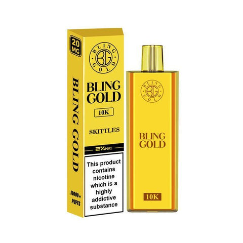 Bling Gold 10000 Disposable Vape Puff Pod Bar Pack of 10 - Vapeshopdistro