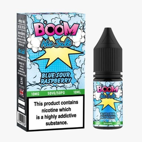 Boom Nic Salts 10ml E-liquids - Box of 10-Blueberry Sour Raspberry-vapeukwholesale