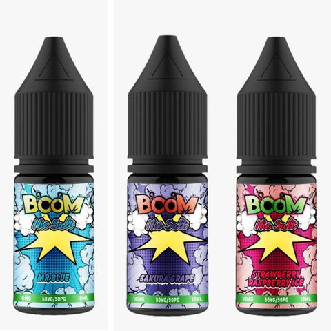 Boom Nic Salts 10ml E-liquids - Box of 10