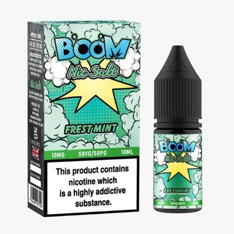 Boom Nic Salts 10ml E-liquids - Box of 10-Fresh Mint-vapeukwholesale