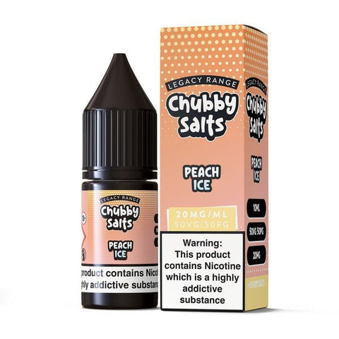 Chubby Salt 10ml E-liquids Nic Salts - Box of 10-Peach Ice-vapeukwholesale