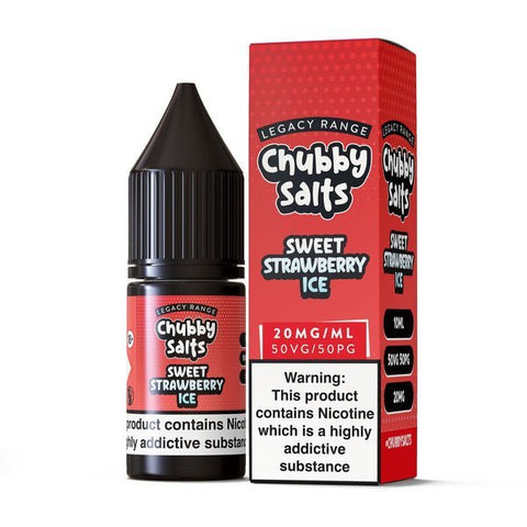 Chubby Salt 10ml E-liquids Nic Salts - Box of 10-Sweet Strawberry Ice-vapeukwholesale