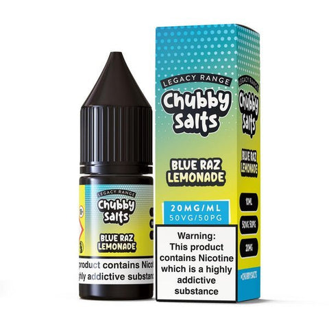 Chubby Salt 10ml E-liquids Nic Salts - Box of 10-Blue Razz Lemonade-vapeukwholesale