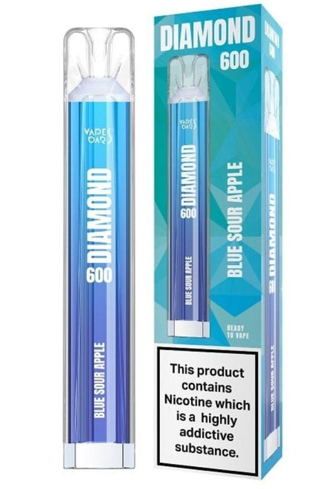 Diamond 600 Disposable Vape Pod Box of 10-Blue Sour Apple-vapeukwholesale