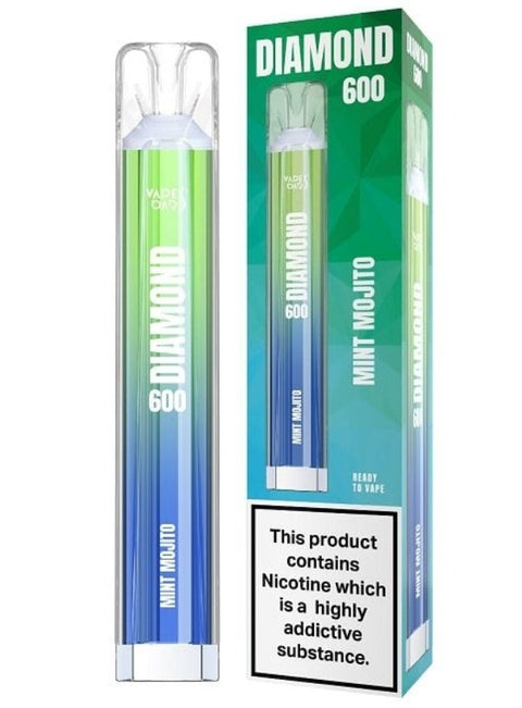 Diamond 600 Disposable Vape Pod Box of 10-Mint Mojito-vapeukwholesale