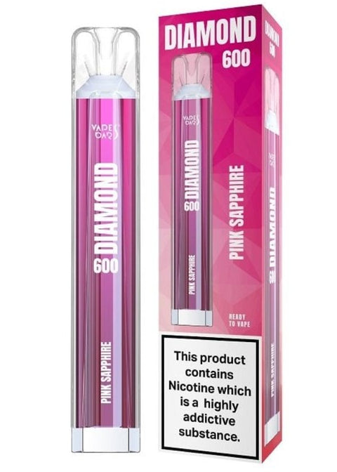 Diamond 600 Disposable Vape Pod Box of 10-Pink Sapphire-vapeukwholesale