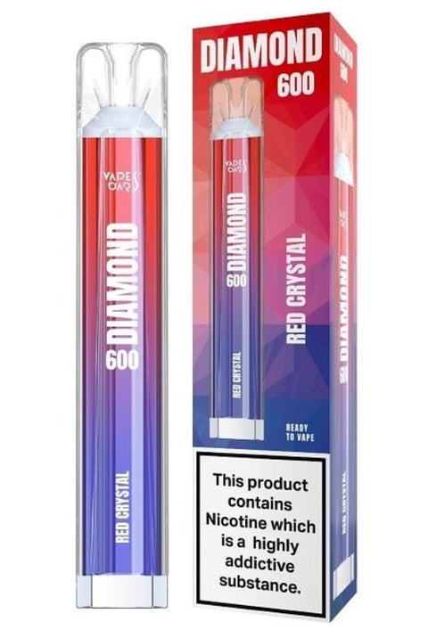 Diamond 600 Disposable Vape Pod Box of 10-Red Crystal-vapeukwholesale