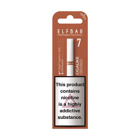 Elf Bar Cigalike Disposable Vape Pod Box of 10-Cream Tobacco (Box Of 10)-vapeukwholesale