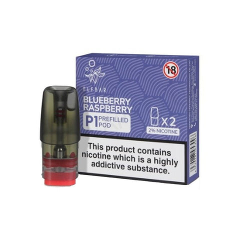Elf Bar Mte P1 Pre-Filled Disposable Pods Pack Of 2-Blueberry Raspberry-vapeukwholesale