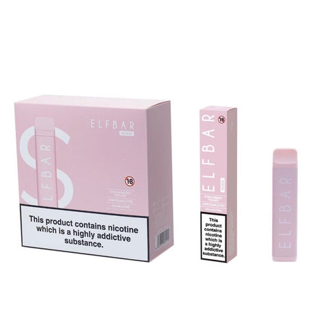 ELF Bar NC600 Disposable Vape Pod Box of 10-Strawberry Yogurt-vapeukwholesale