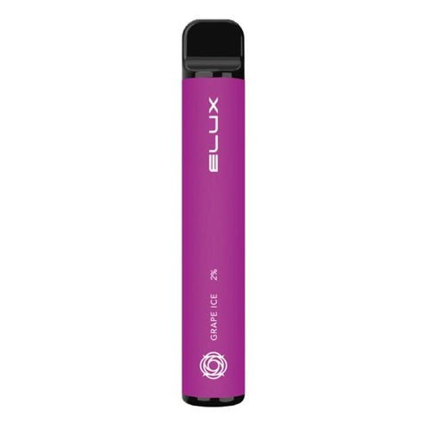 Elux Bar 600 Disposable Vape Pod Box of 10-Grape Ice-vapeukwholesale