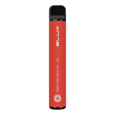 Elux Bar 600 Disposable Vape Pod Box of 10-Sweet Red Apple Ice-vapeukwholesale