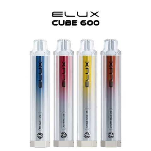 Elux Cube 600 Disposable Vape Puff Pod Box of 10-Mr Blue-vapeukwholesale