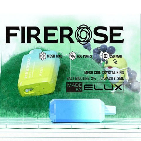Elux Firerose 600 Disposable Vape Puff Bar Device Box of 10 - Vapeshopdistro