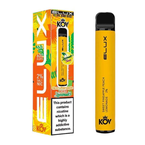 ELUX KOV Lemonade Series Bar 600 Puffs | 10 Pack | vapeukwholesale-Sweet Pineapple Peach Lemonade-vapeukwholesale