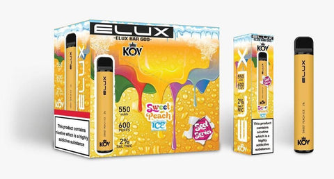 Elux Bar 600 KOV Sweet Series Disposable Vape Pod Box of 10-Sweet Peach-vapeukwholesale