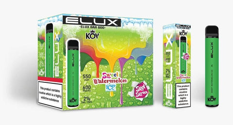 Elux Bar 600 KOV Sweet Series Disposable Vape Pod Box of 10-Sweet Watermelon Ice-vapeukwholesale