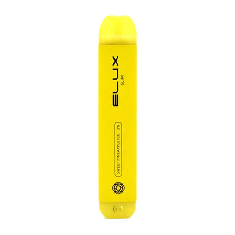 Elux Slim 599 Disposable Vape Pod Box of 10-Sweet Pineapple Ice-vapeukwholesale