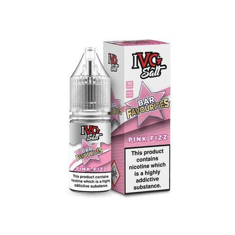 IVG Nic Salt Bar Favourite 10ml E Liquid- Pack Of 10-Pink Fizz-vapeukwholesale