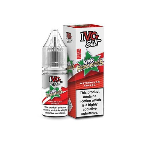 IVG Nic Salt Bar Favourite 10ml E Liquid- Pack Of 10-Watermelon Cherry-vapeukwholesale