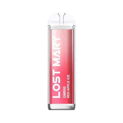 Lost Mary QM600 Disposable Vape Pod Box of 10-Red Apple Ice-vapeukwholesale