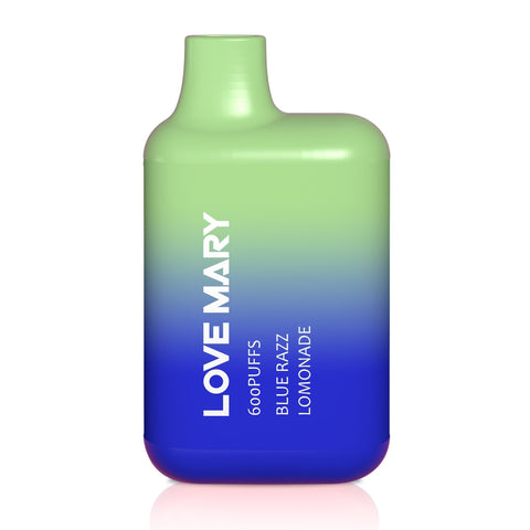 Love Mary 600 Disposable Vape Pod Box of 10-Blue Razz Lemonade-vapeukwholesale