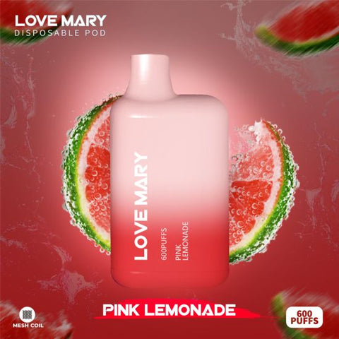 Love Mary 600 Disposable Vape Pod Box of 10-Pink Lemonade-vapeukwholesale