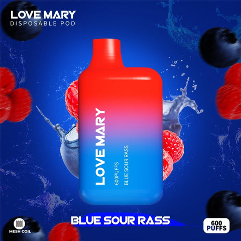 Love Mary 600 Disposable Vape Pod Box of 10-Blueberry Cherry Cranberry-vapeukwholesale
