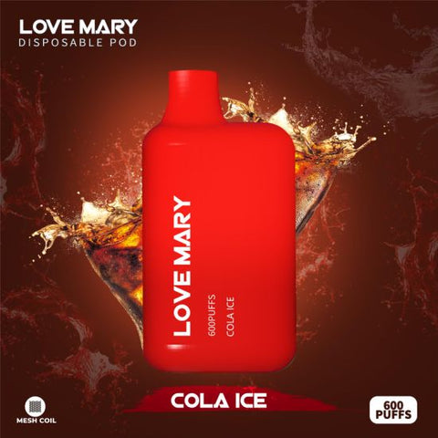 Love Mary 600 Disposable Vape Pod Box of 10-Cola Ice-vapeukwholesale