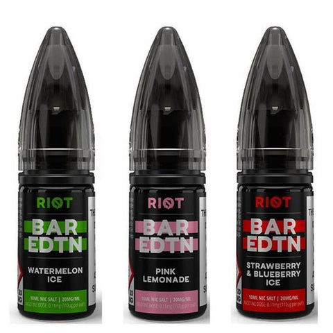 Riot Squad Bar Edition Nic Salt 10ml E-liquids - Box of 10 - Vapeshopdistro