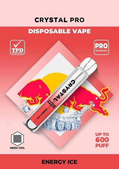 The Crystal Pro Bar 600 Disposable Vape Pod - Box of 10 - Vapeshopdistro