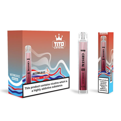 Tito Crystal 600 Disposable Vape Pod Box of 10 - Vapeshopdistro