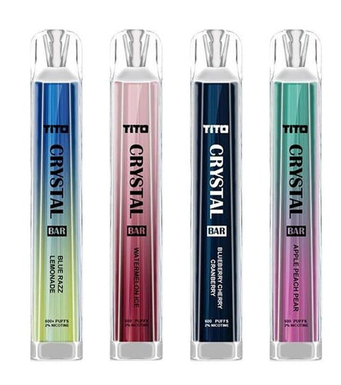 Tito Crystal 600 Disposable Vape Pod Box of 10 - Vapeshopdistro
