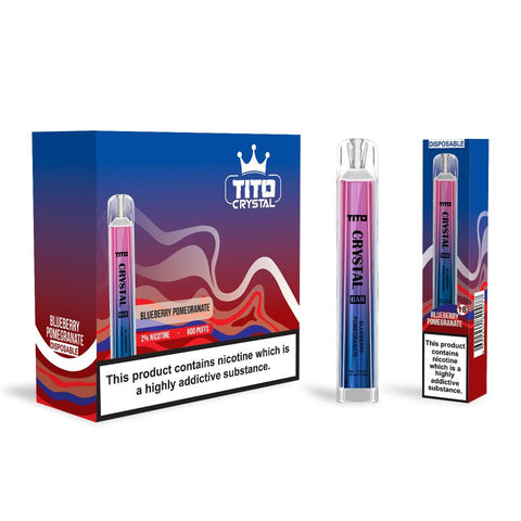 Tito Crystal 600 Disposable Vape Pod Box of 10 - Vapeshopdistro
