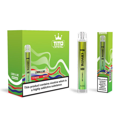 Tito Crystal 600 Disposable Vape Pod Box of 10 - Vapeshopdistro