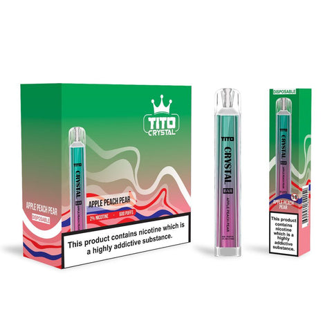 Tito Crystal 600 Disposable Vape Pod Box of 10 - Vapeshopdistro