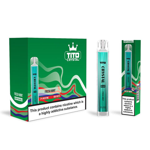 Tito Crystal 600 Disposable Vape Pod Box of 10 - Vapeshopdistro