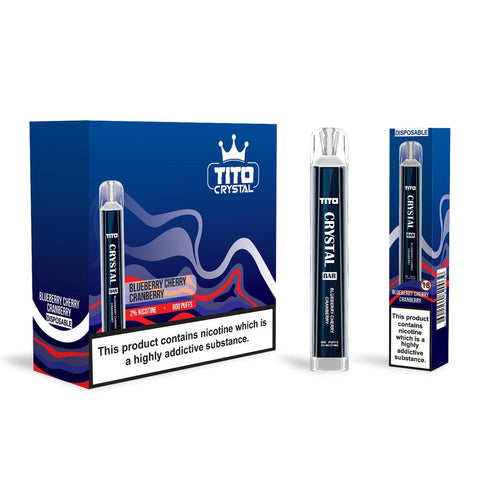 Tito Crystal 600 Disposable Vape Pod Box of 10 - Vapeshopdistro